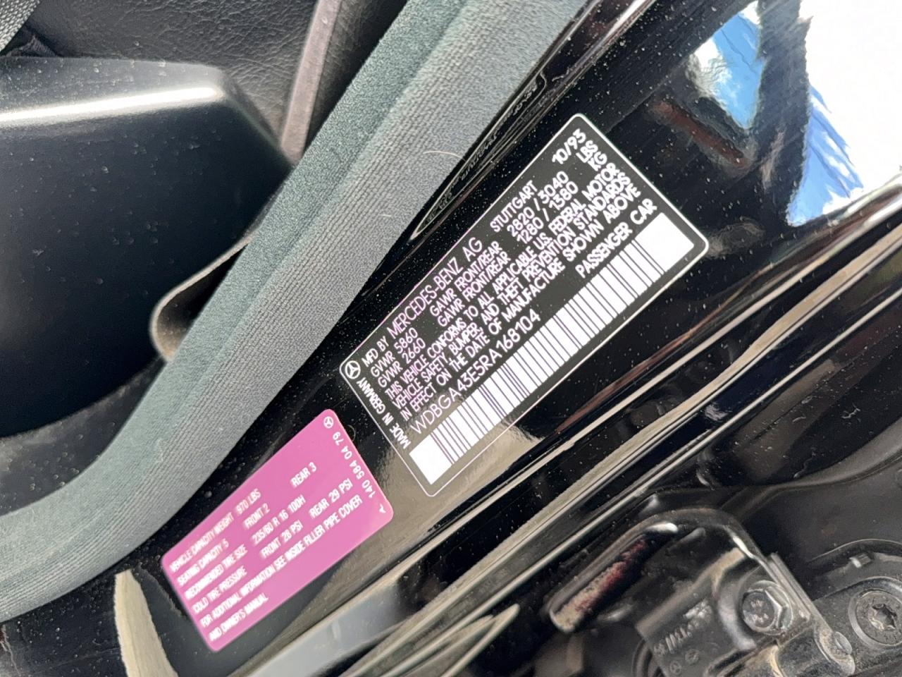 1994 Mercedes-benz S 420 Черный vin: WDBGA43E5RA168104