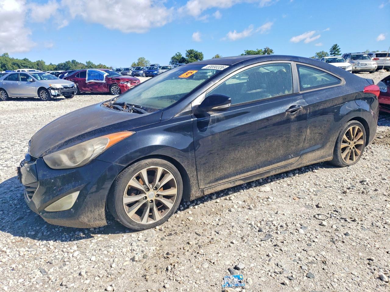2013 Hyundai Elantra Coupe Se Black vin: KMHDH6AE2DU002768