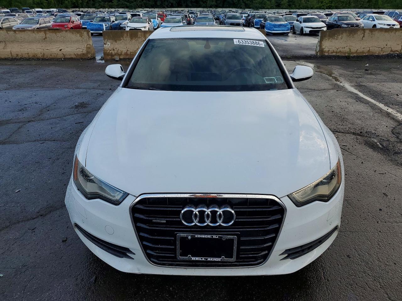 2013 Audi A6 Premium Plus White vin: WAUGGAFC9DN044179