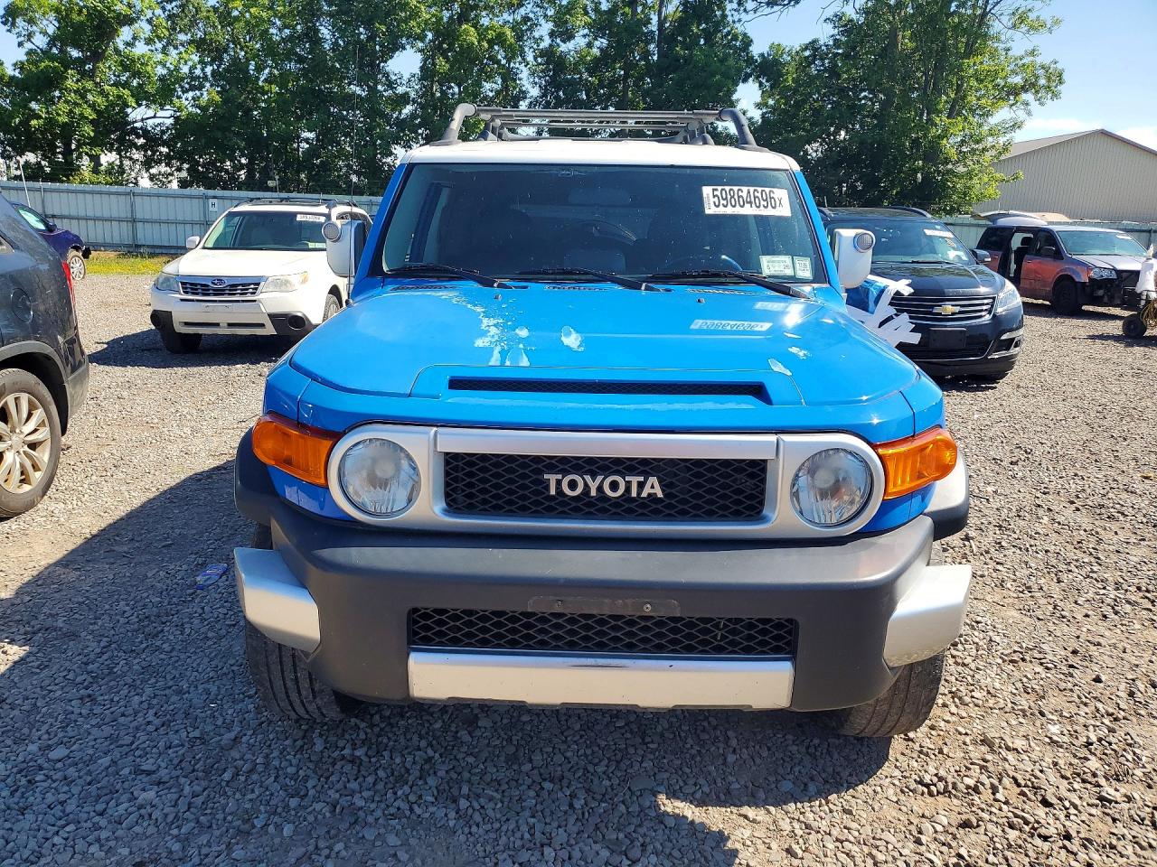 2007 Toyota Fj Cruiser Base Blue vin: JTEBU11F070018879