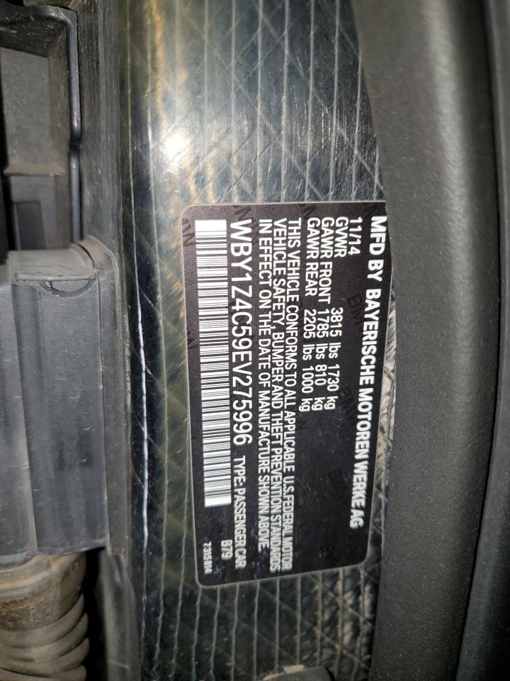 2014 Bmw I3 Rex Gray vin: WBY1Z4C59EV275996