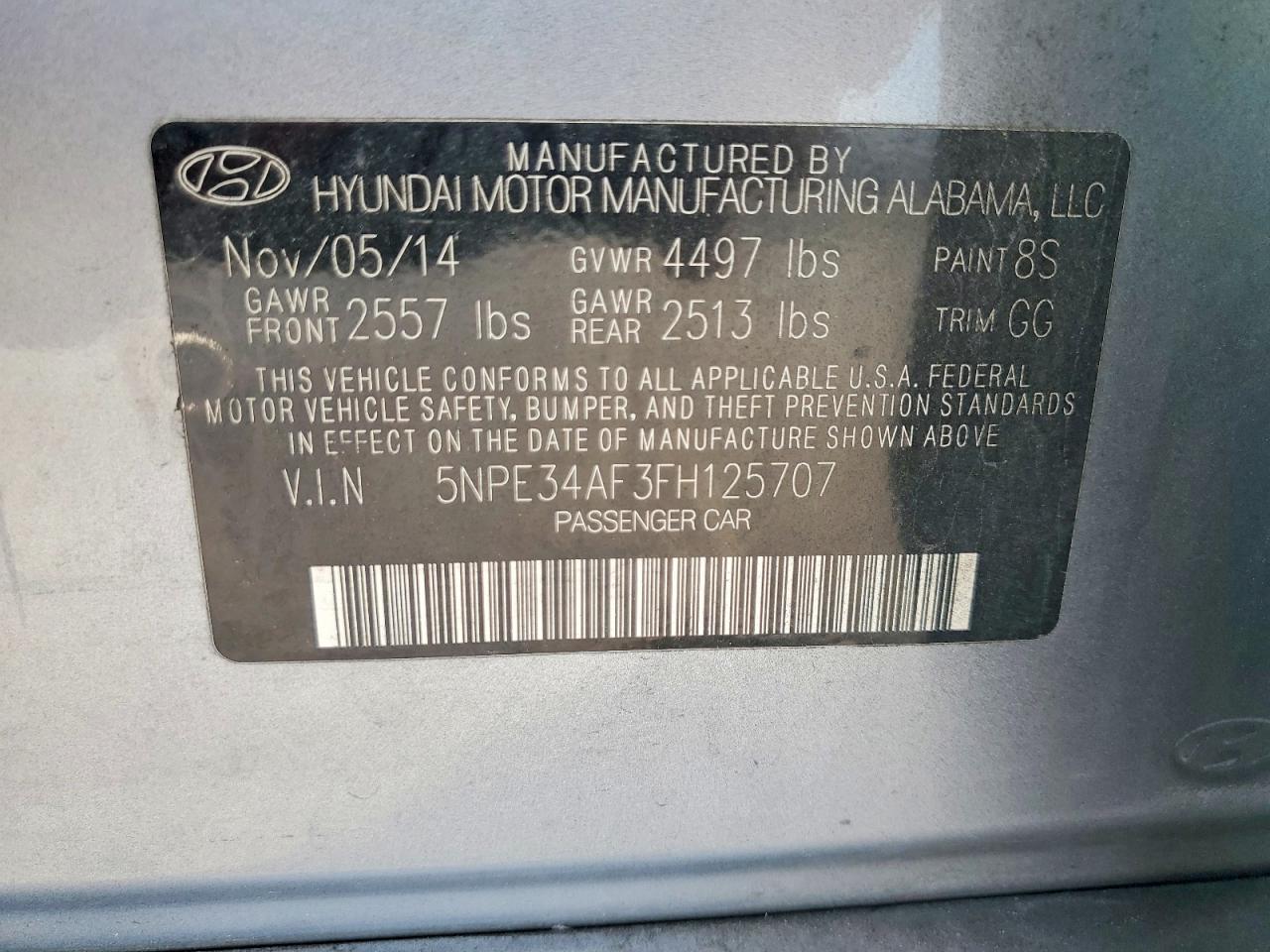 2015 Hyundai Sonata Sport Silver vin: 5NPE34AF3FH125707