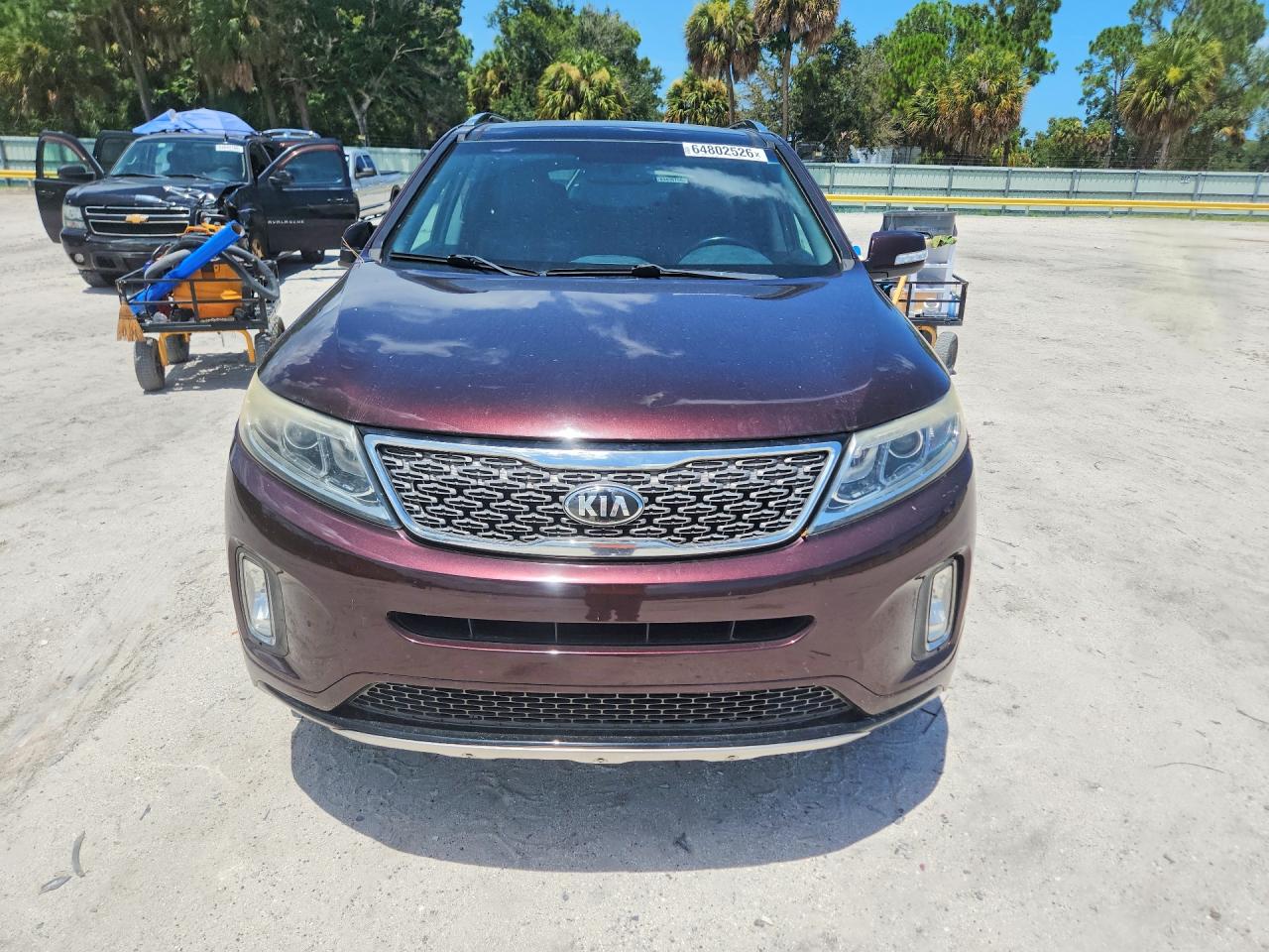 2015 Kia Sorento Sx Maroon vin: 5XYKW4A76FG649461