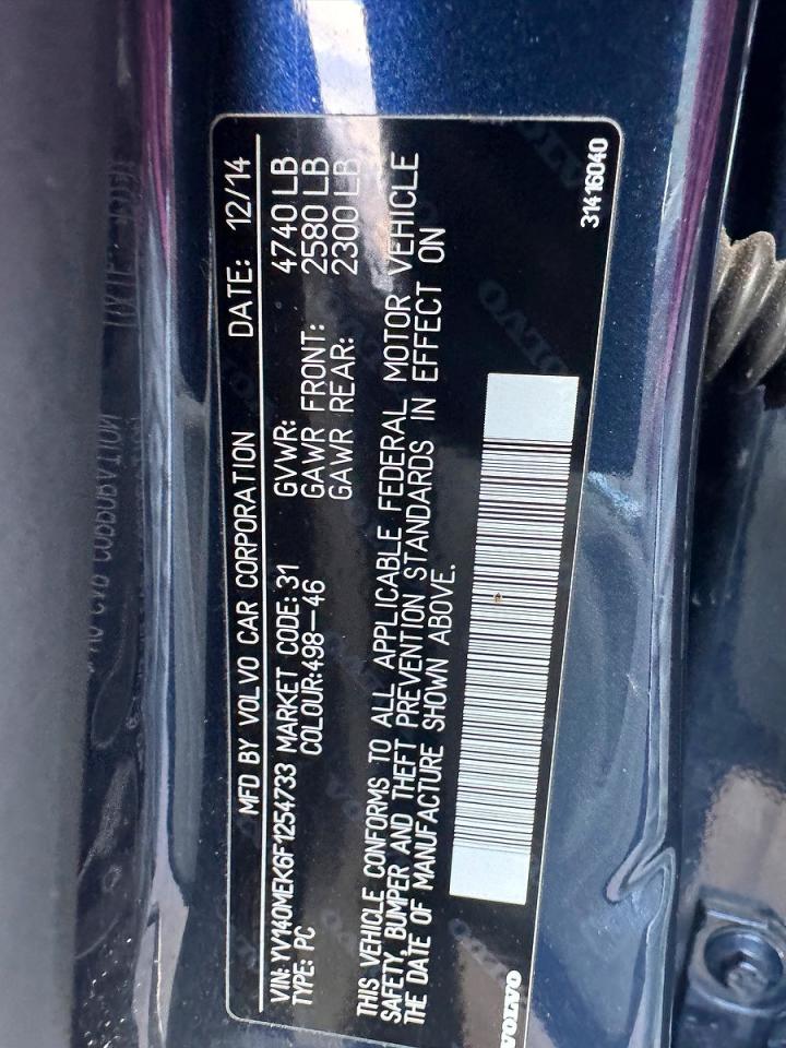 2015 Volvo V60 Premier Blue vin: YV140MEK6F1254733
