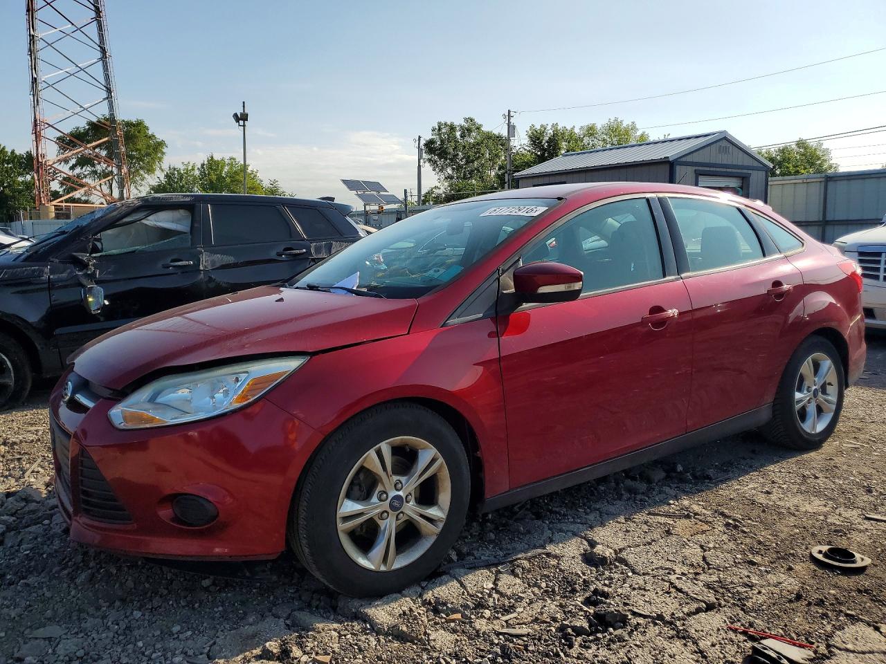 2014 Ford Focus Se Red vin: 1FADP3F21EL136382