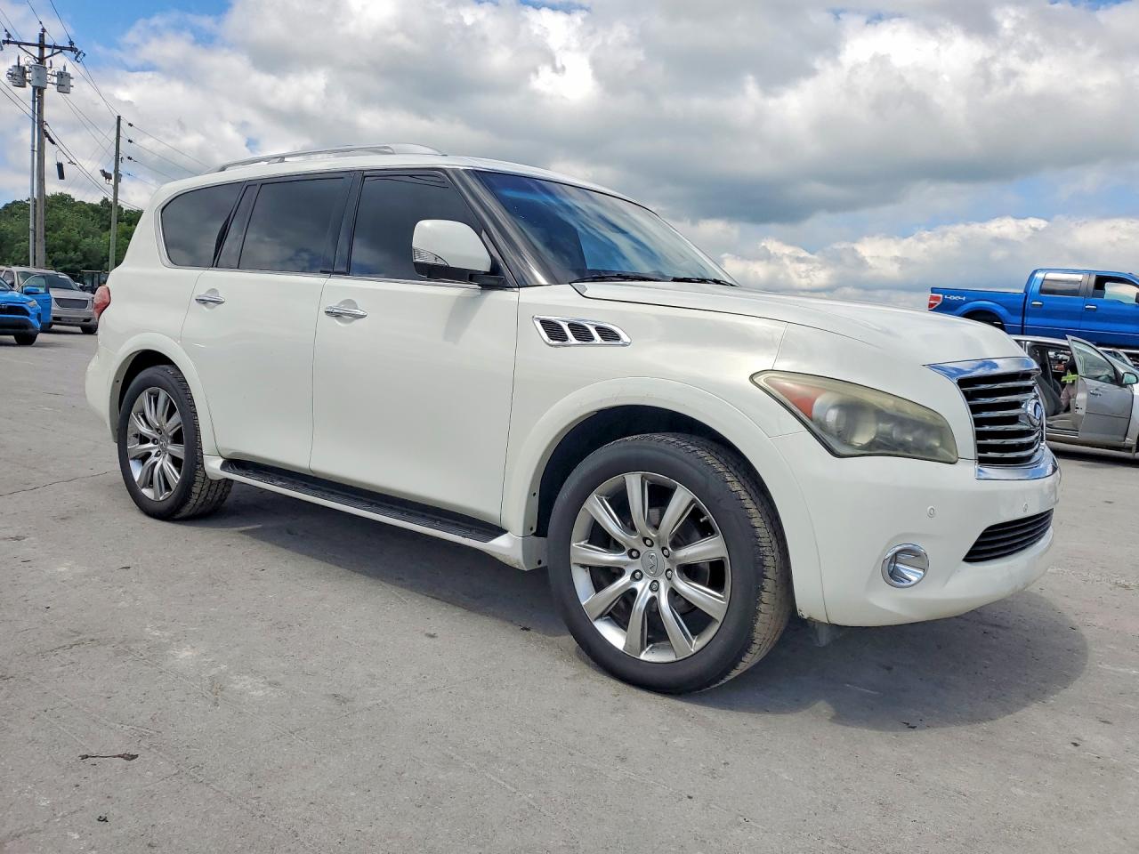 2013 Infiniti Qx56 Base White vin: JN8AZ2NE1D9061020