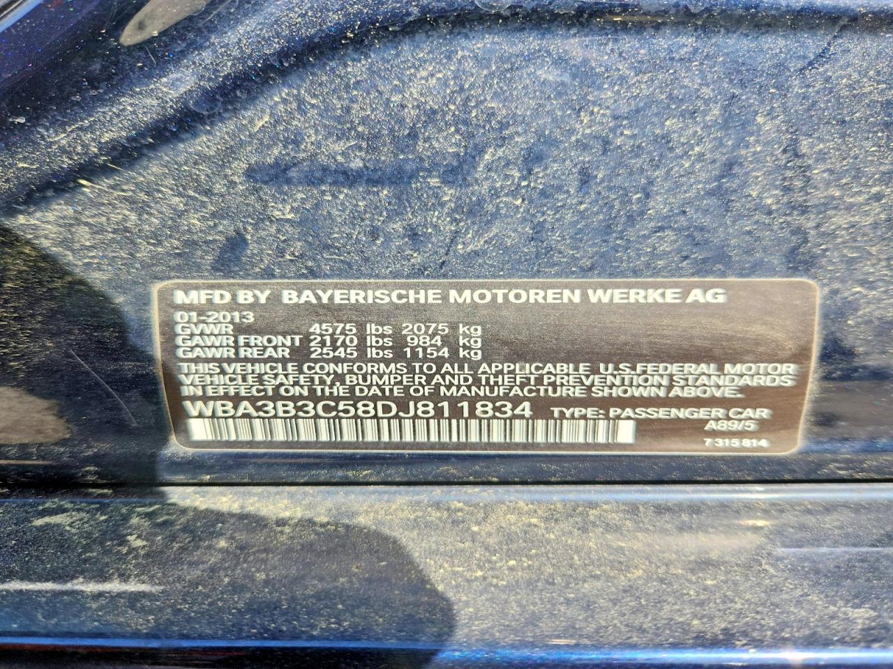 2013 Bmw 328 Xi Blue vin: WBA3B3C58DJ811834