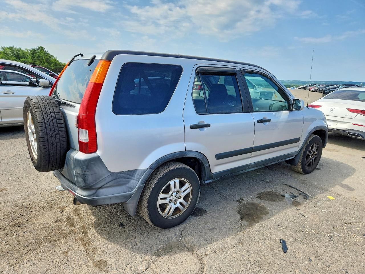 2002 Honda Cr-v Ex Silver vin: JHLRD788X2C047488
