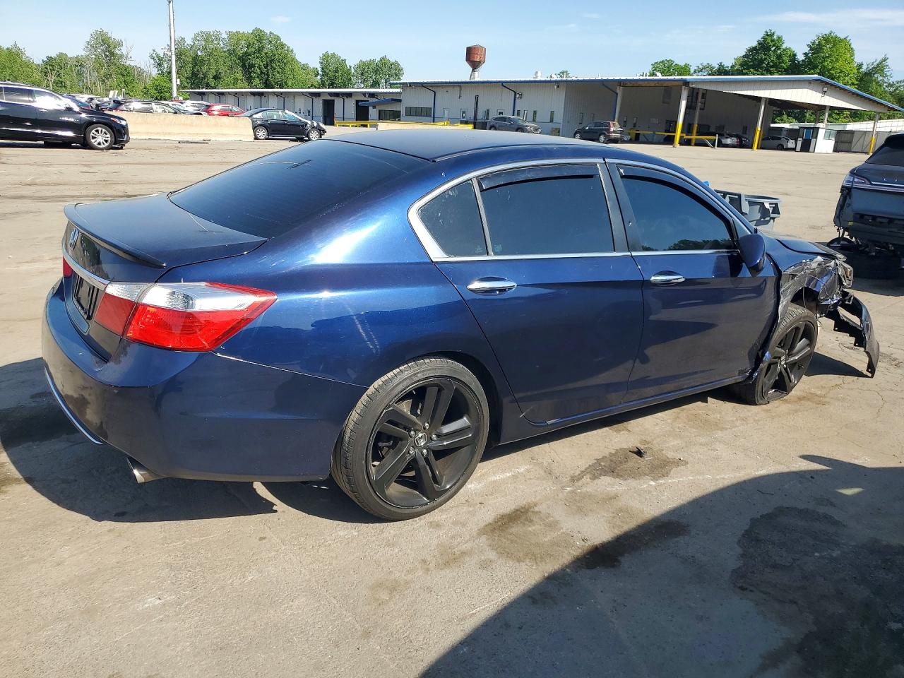 2014 Honda Accord Lx Blue vin: 1HGCR2F33EA176544