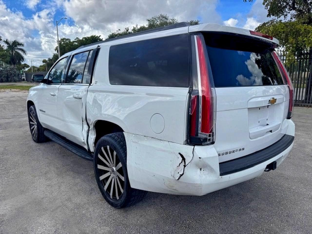 2015 Chevrolet Suburban C1500 Lt White vin: 1GNSCJKC8FR505342
