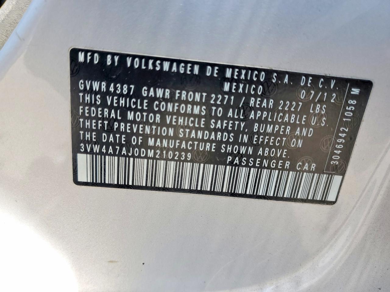2013 Volkswagen Jetta Gli Silver vin: 3VW4A7AJ0DM210239