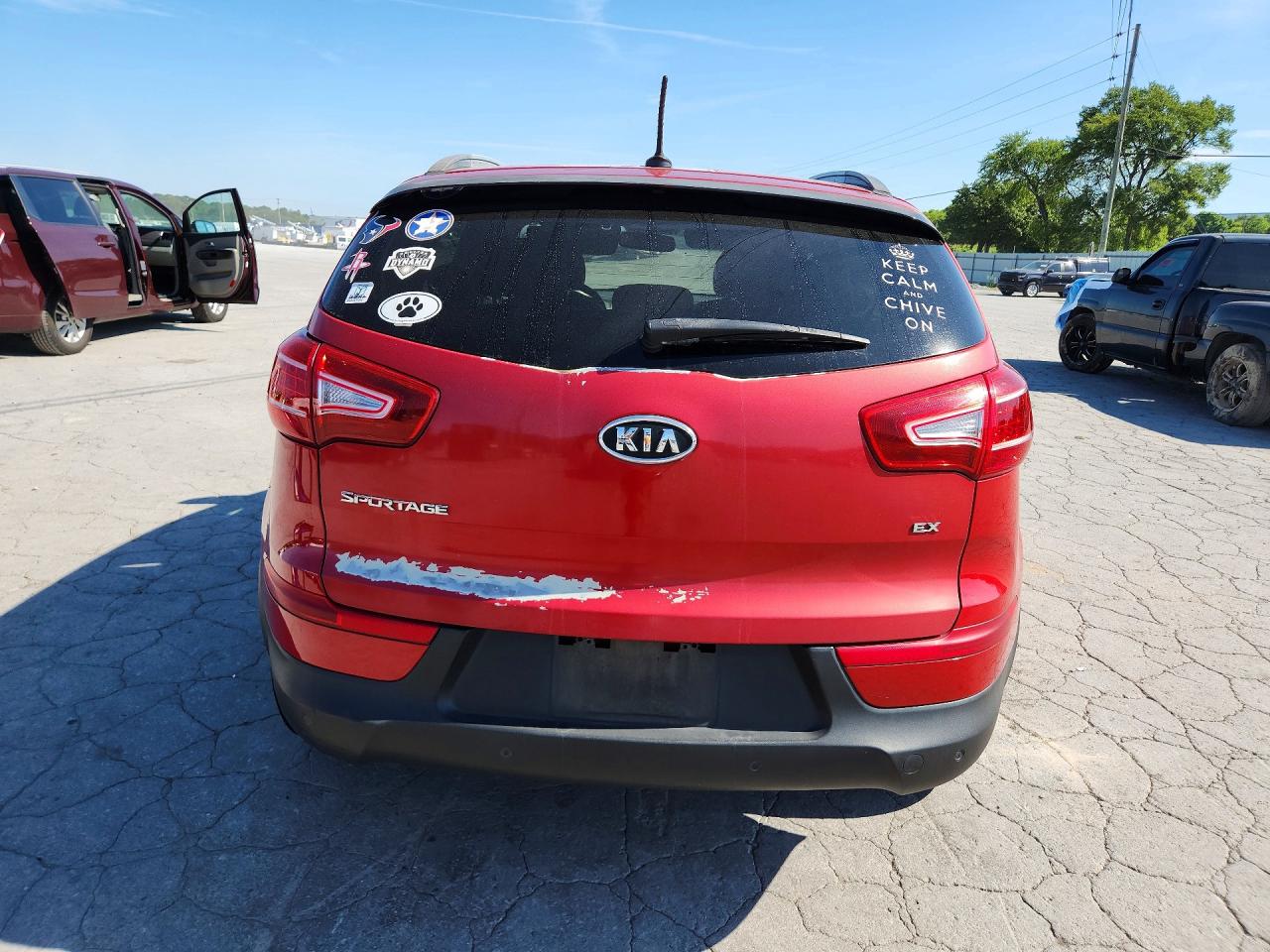 2011 Kia Sportage Ex Red vin: KNDPC3A21B7072195
