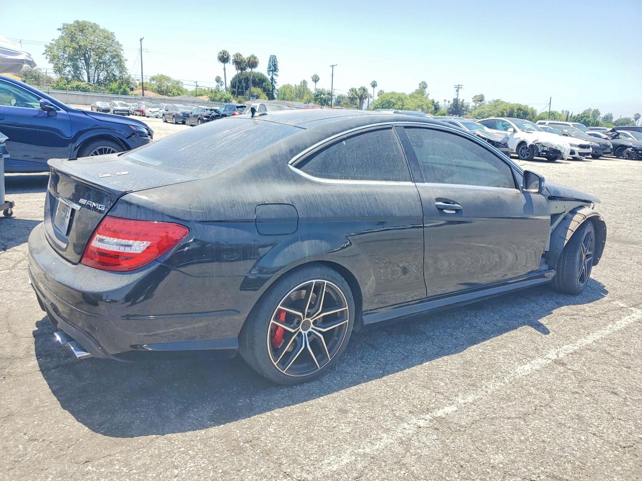 2013 Mercedes-benz C 63 Amg Black vin: WDDGJ7HBXDG068691