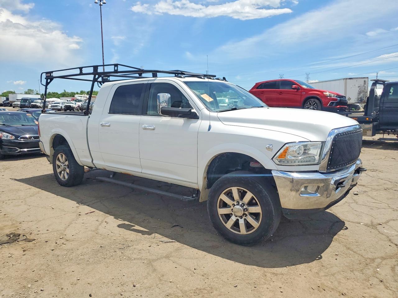 2013 Ram 2500 Longhorn White vin: 3C6UR5PL1DG533746