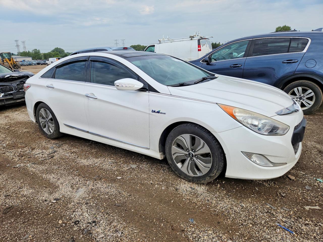 2015 Hyundai Sonata Hybrid Limited White vin: KMHEC4A41FA126369