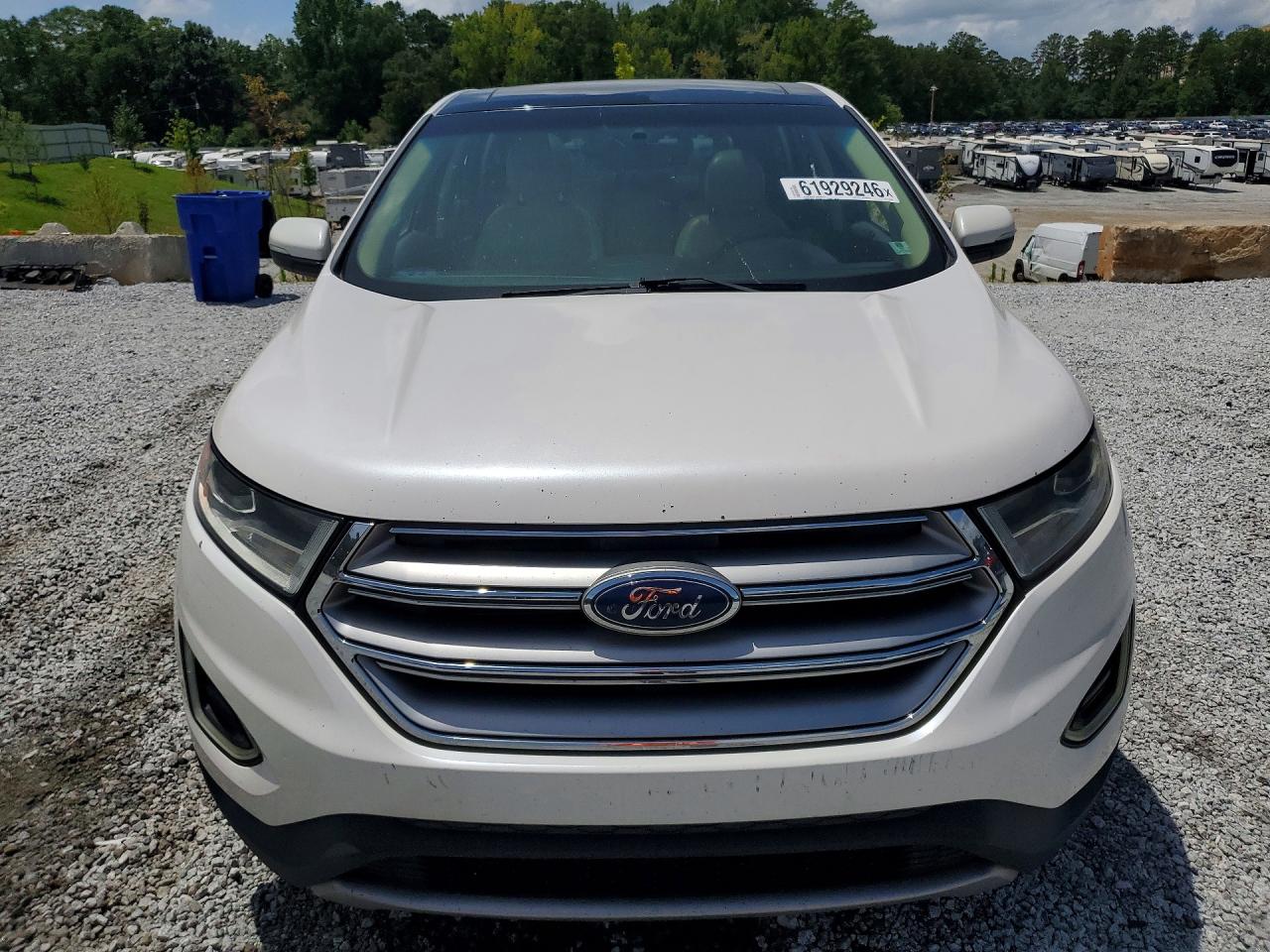 2015 Ford Edge Sel White vin: 2FMTK4J85FBC14844