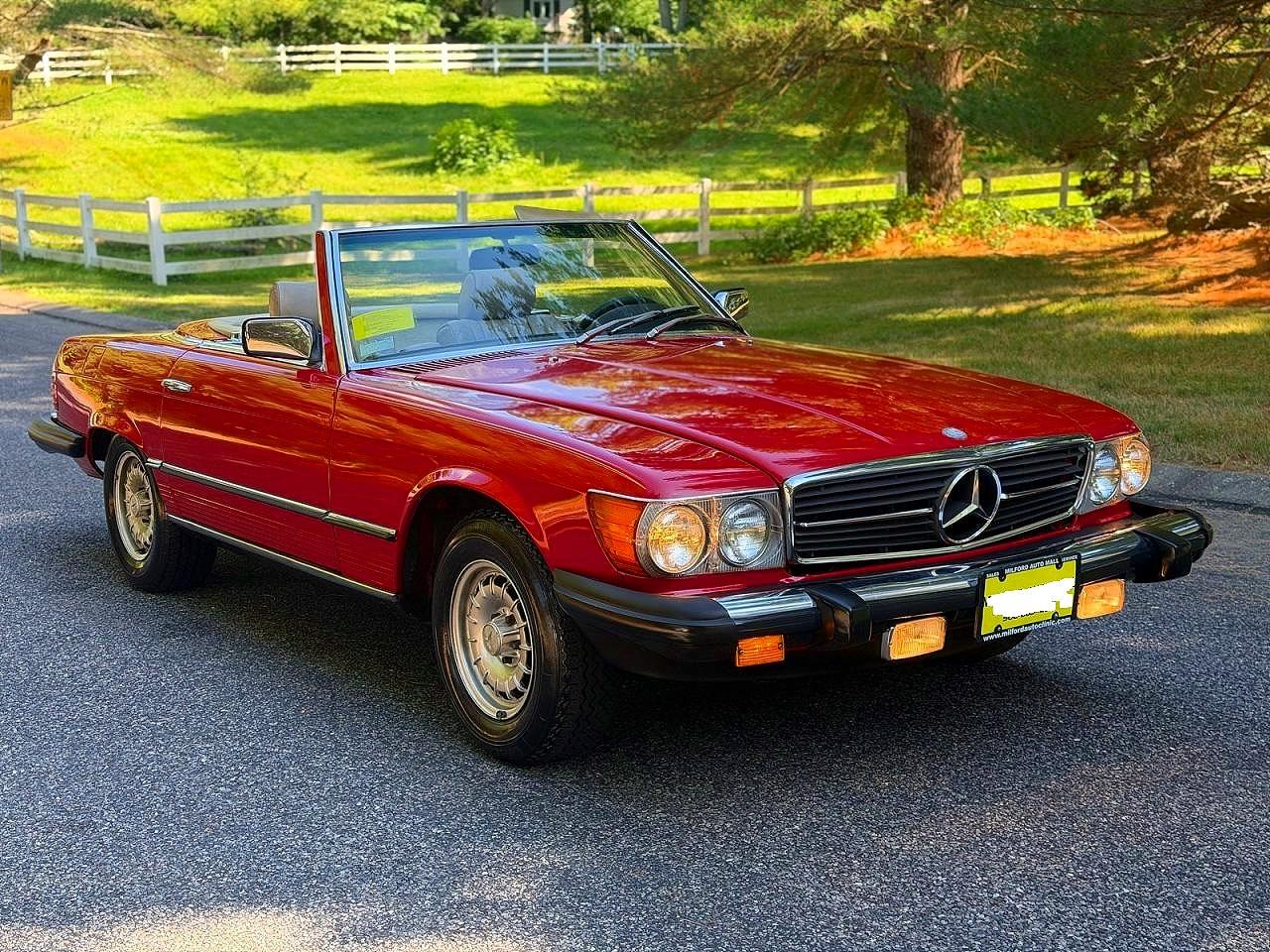 1982 Mercedes-benz 380 Sl Red vin: WDBBA45A6CB013194