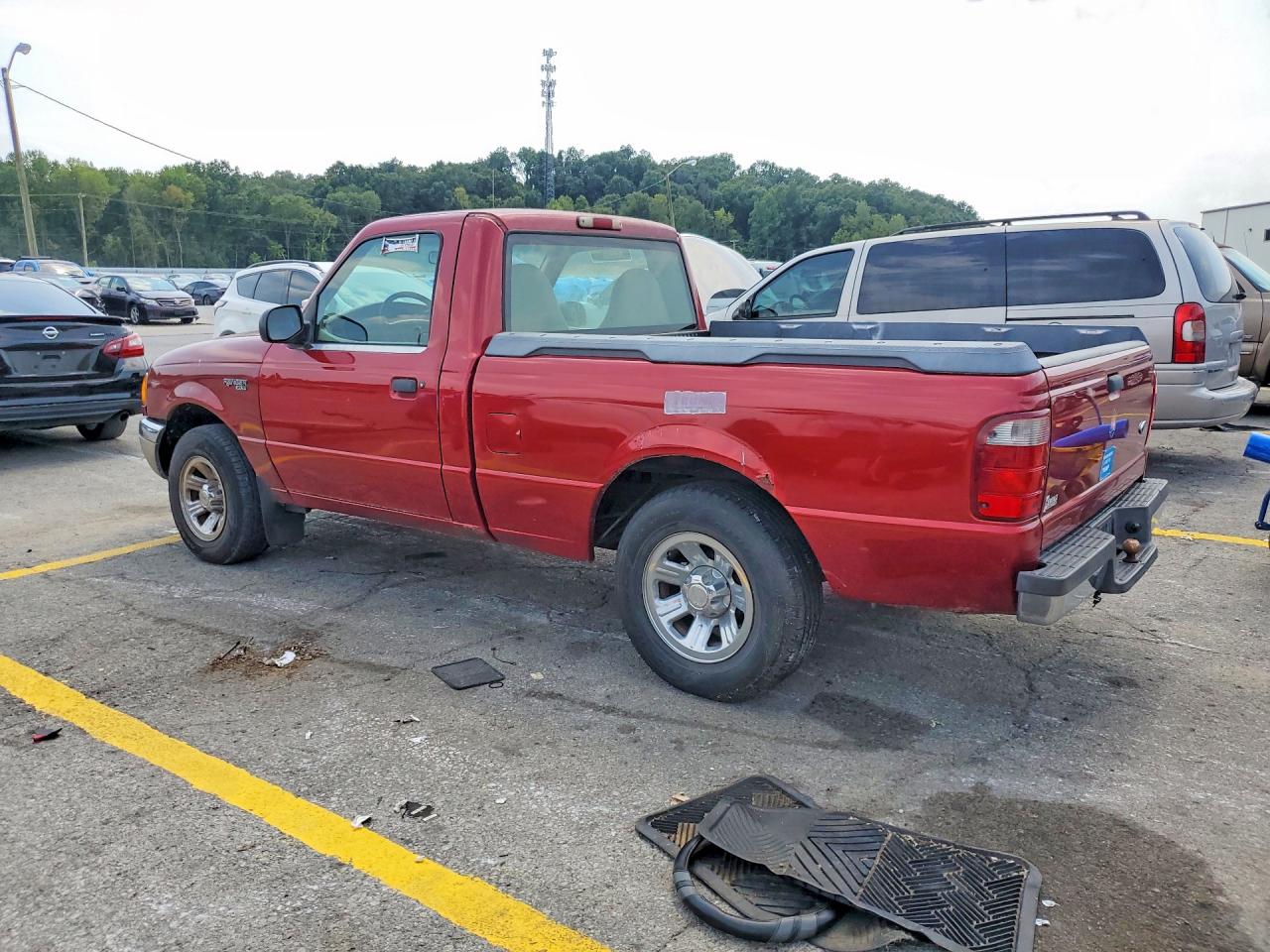 2001 Ford Ranger Red vin: 1FTYR10U91TA75491