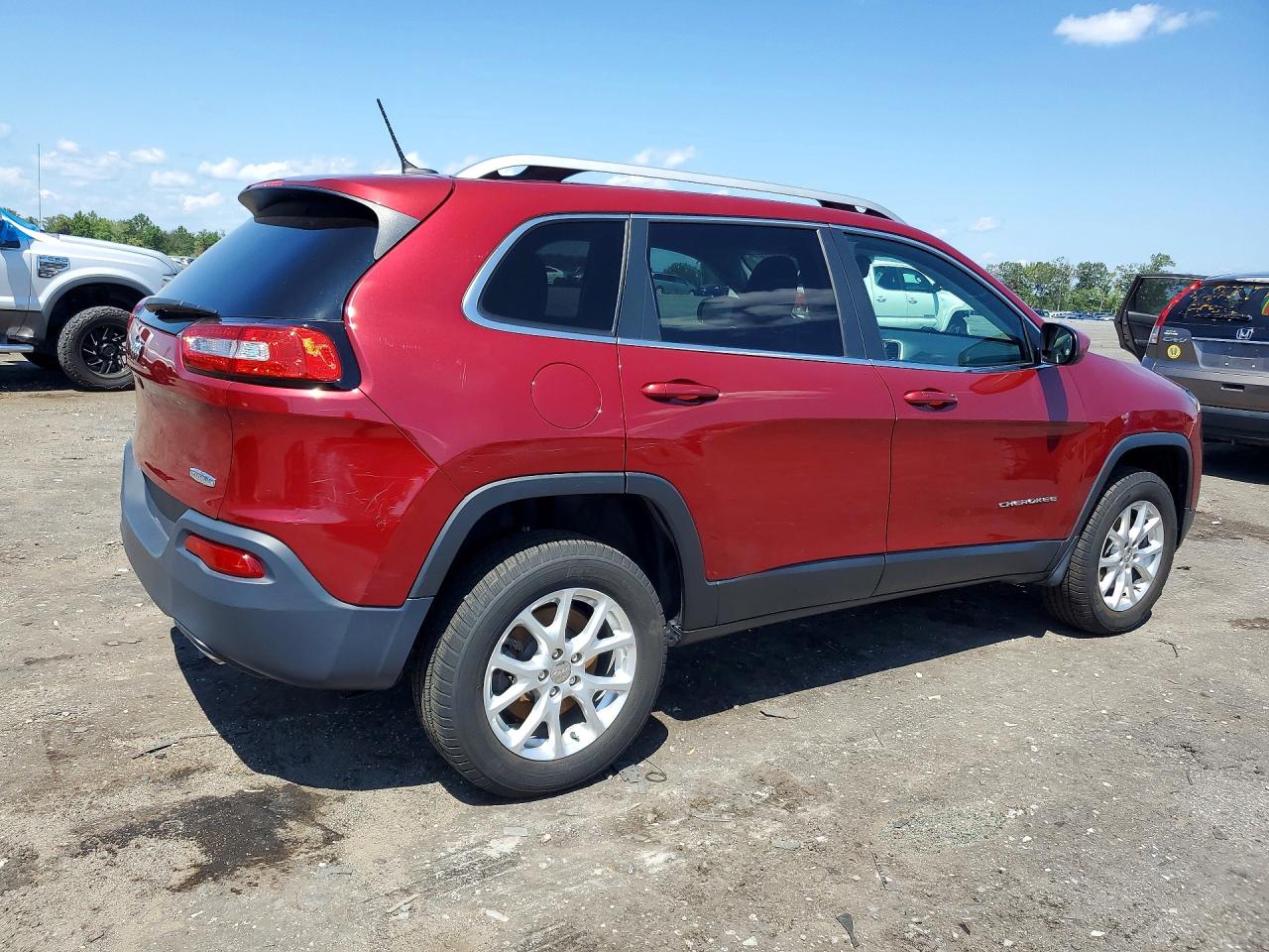 2014 Jeep Cherokee Latitude Red vin: 1C4PJMCS9EW196847