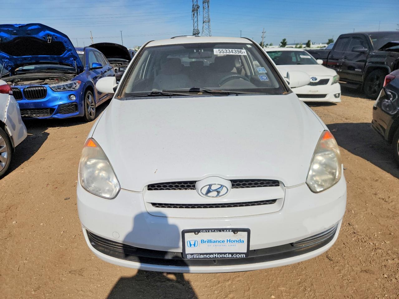 2007 Hyundai Accent Gs Белый vin: KMHCM36C37U021296