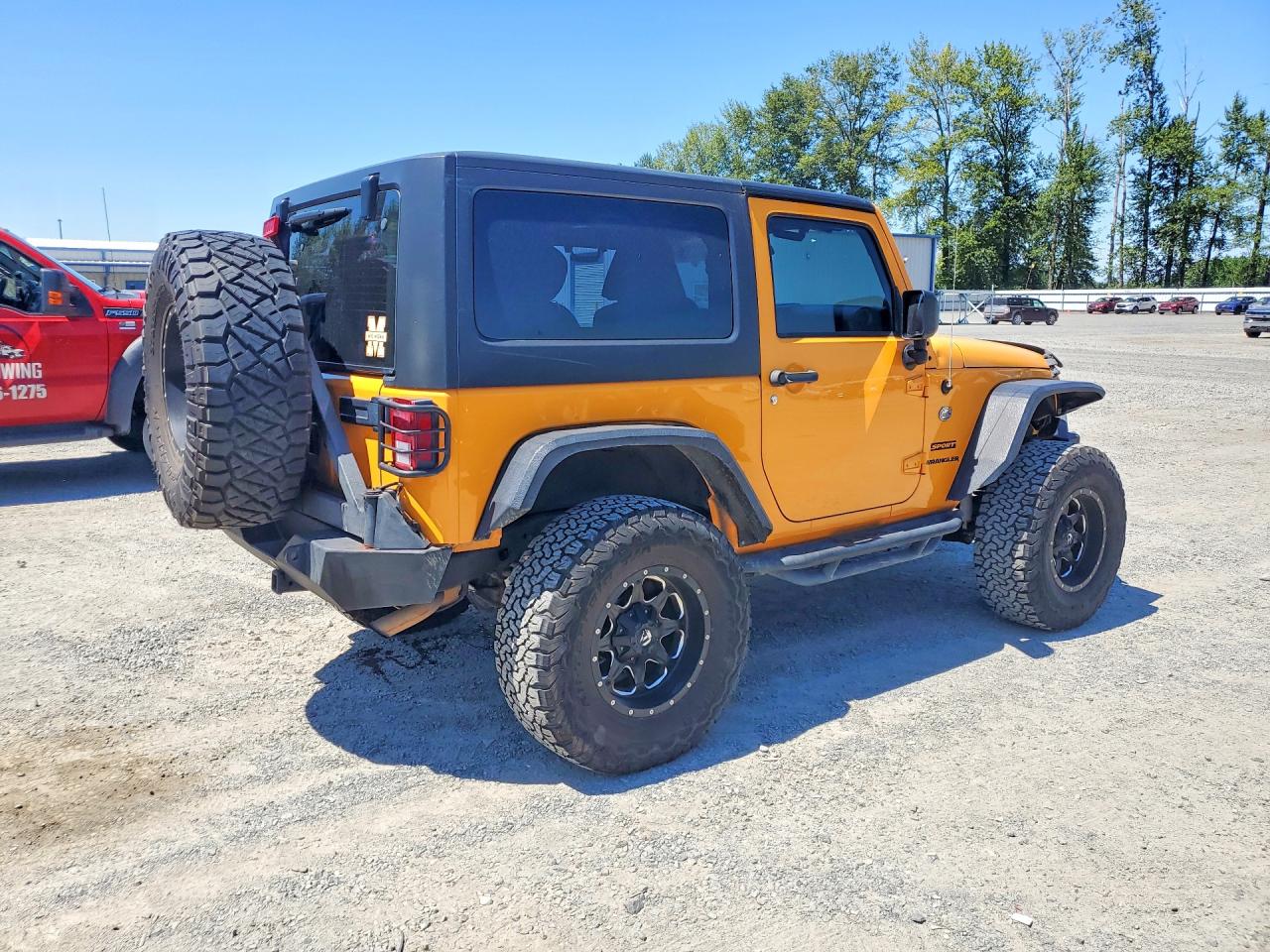 2012 Jeep Wrangler Sport Yellow vin: 1C4GJWAG6CL213998