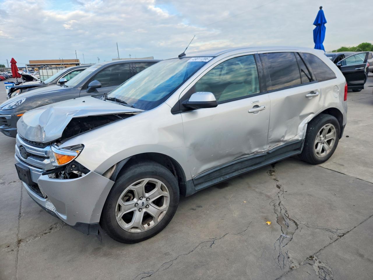 2013 Ford Edge Sel Silver vin: 2FMDK3J98DBA13878