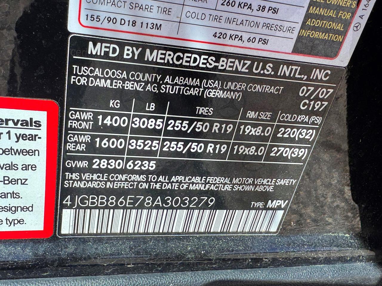 2008 Mercedes-benz Ml 350 Black vin: 4JGBB86E78A303279
