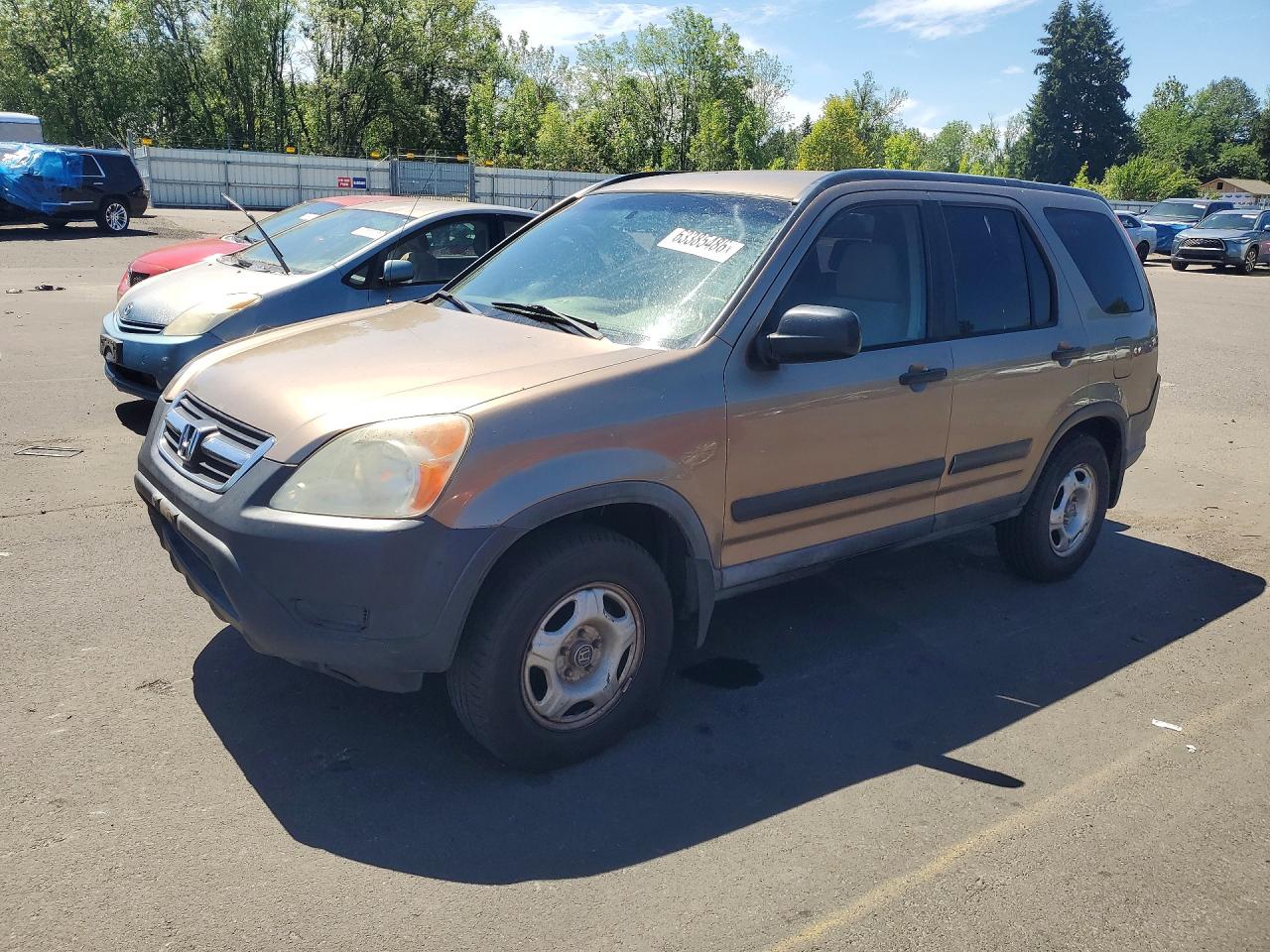 2004 Honda Cr-v Lx Gray vin: JHLRD68434C007800