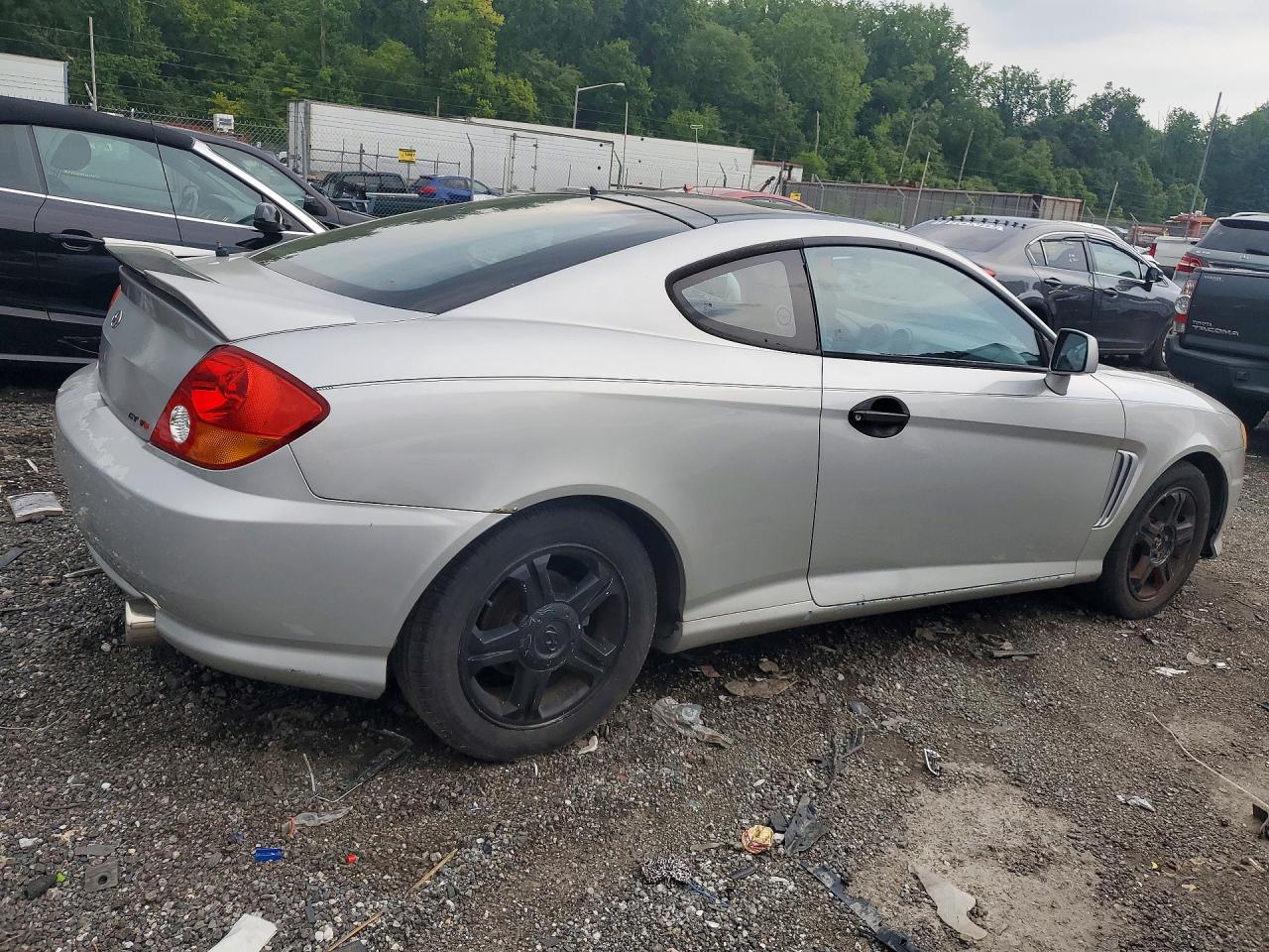 2003 Hyundai Tiburon Gt V6 Silver vin: KMHHN65F33U013208
