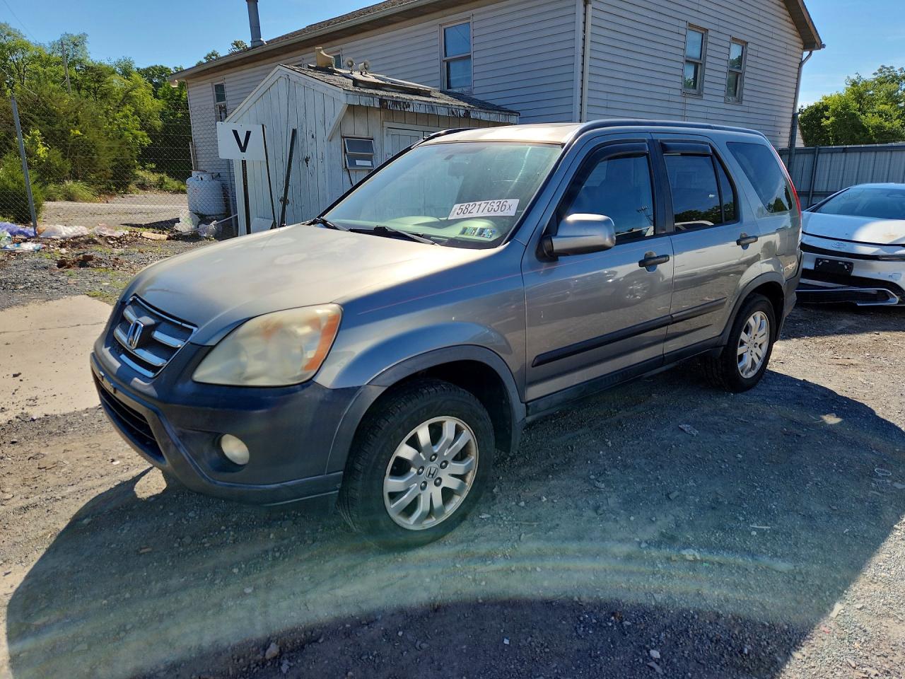 2006 Honda Cr-v Ex Gray vin: JHLRD78896C052543