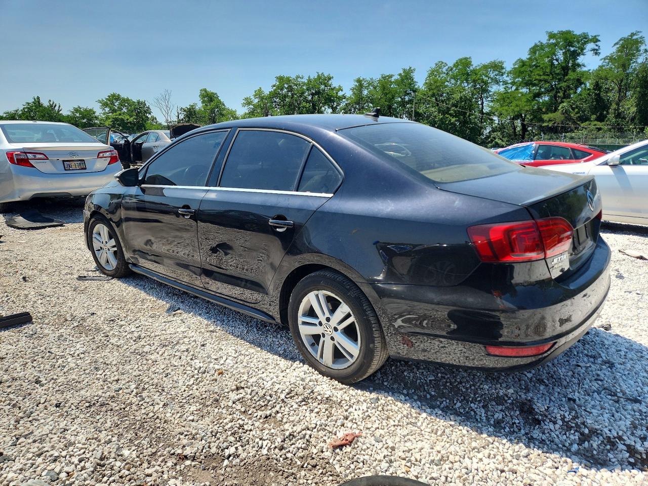 2013 Volkswagen Jetta Hybrid Black vin: 3VW637AJ5DM227685