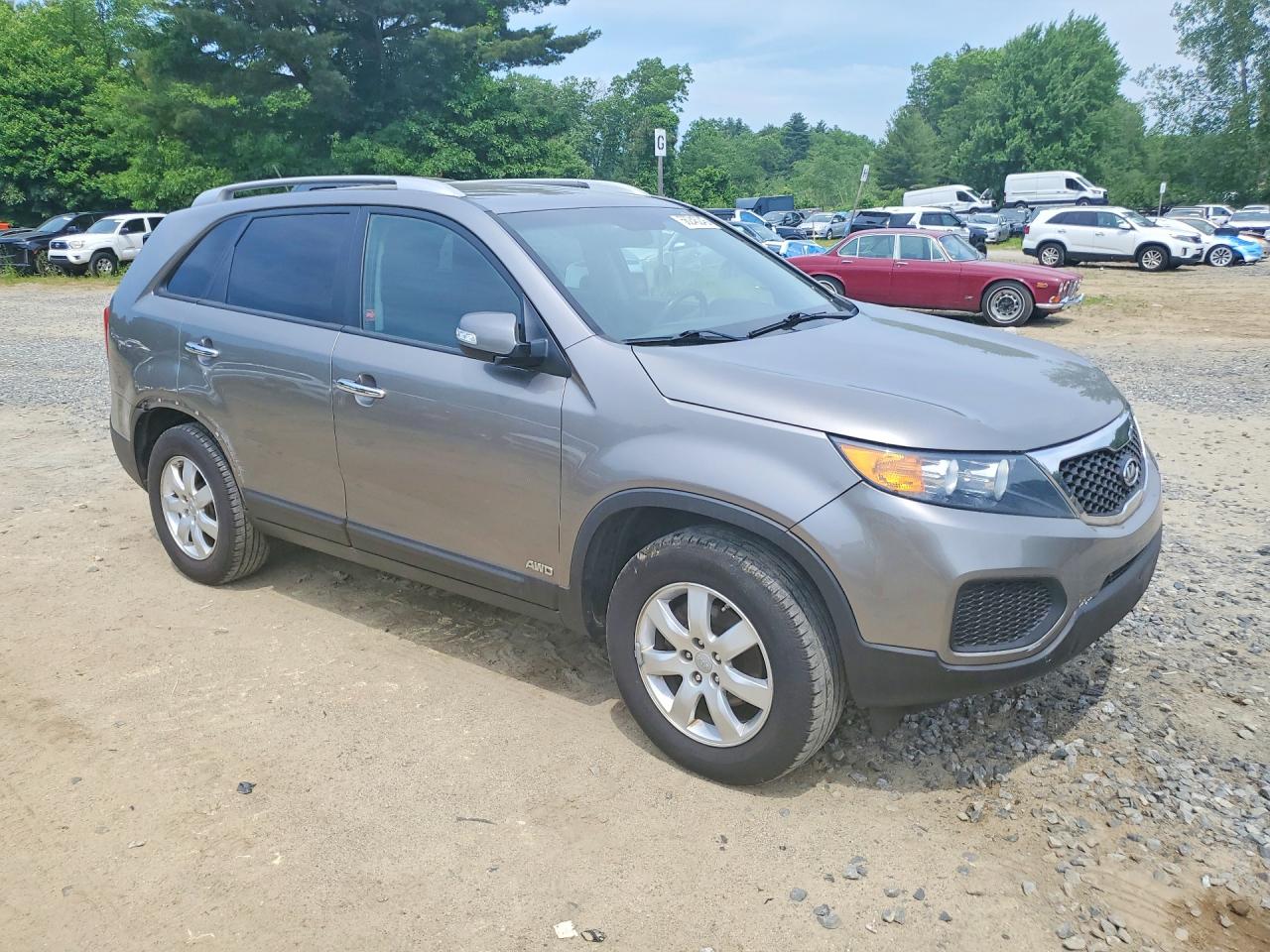 2013 Kia Sorento Lx Silver vin: 5XYKTDA26DG349722