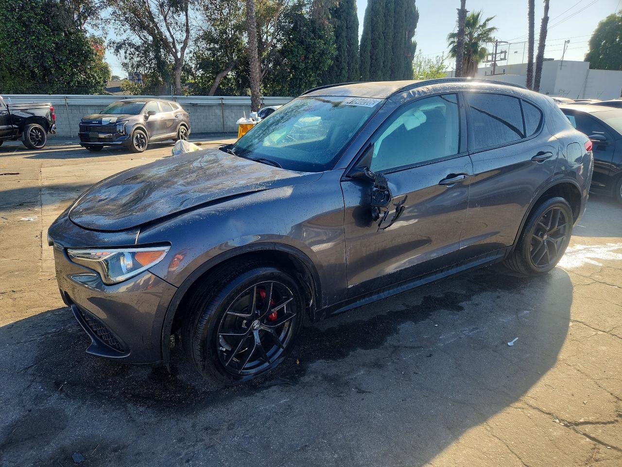 2020 Alfa Romeo Stelvio Gray vin: ZASPAJAN2L7C74055