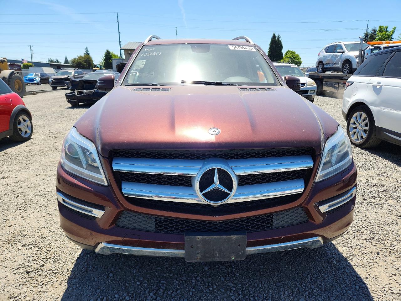 2013 Mercedes-benz Gl 450 4matic Maroon vin: 4JGDF7CE4DA230877
