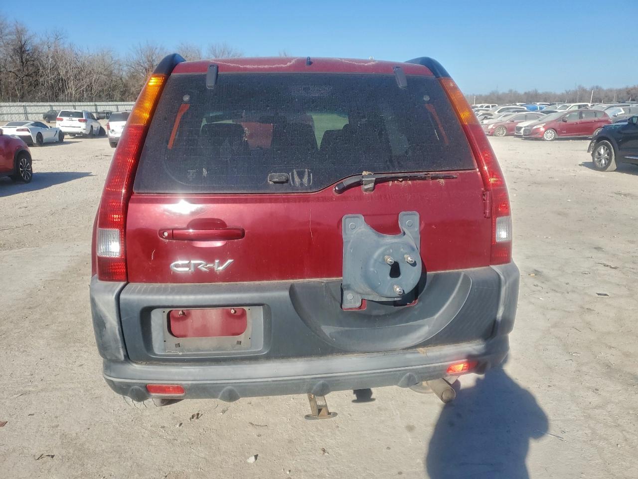 2004 Honda Cr-v Lx Red vin: JHLRD68414C018438