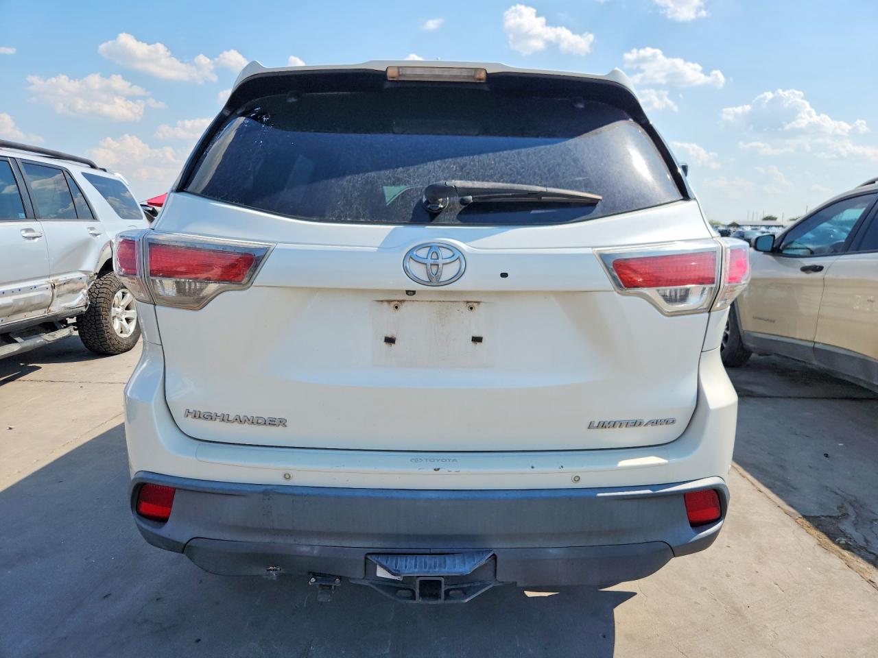 2014 Toyota Highlander Limited Белый vin: 5TDDKRFH6ES028029