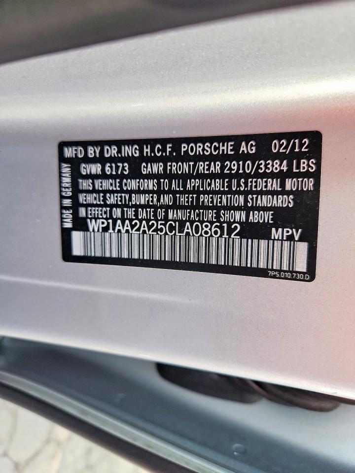 2012 Porsche Cayenne Gray vin: WP1AA2A25CLA08612