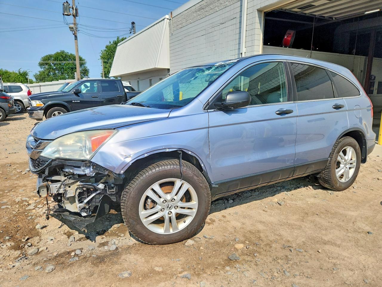 2010 Honda Cr-v Ex Blue vin: 5J6RE4H57AL027433