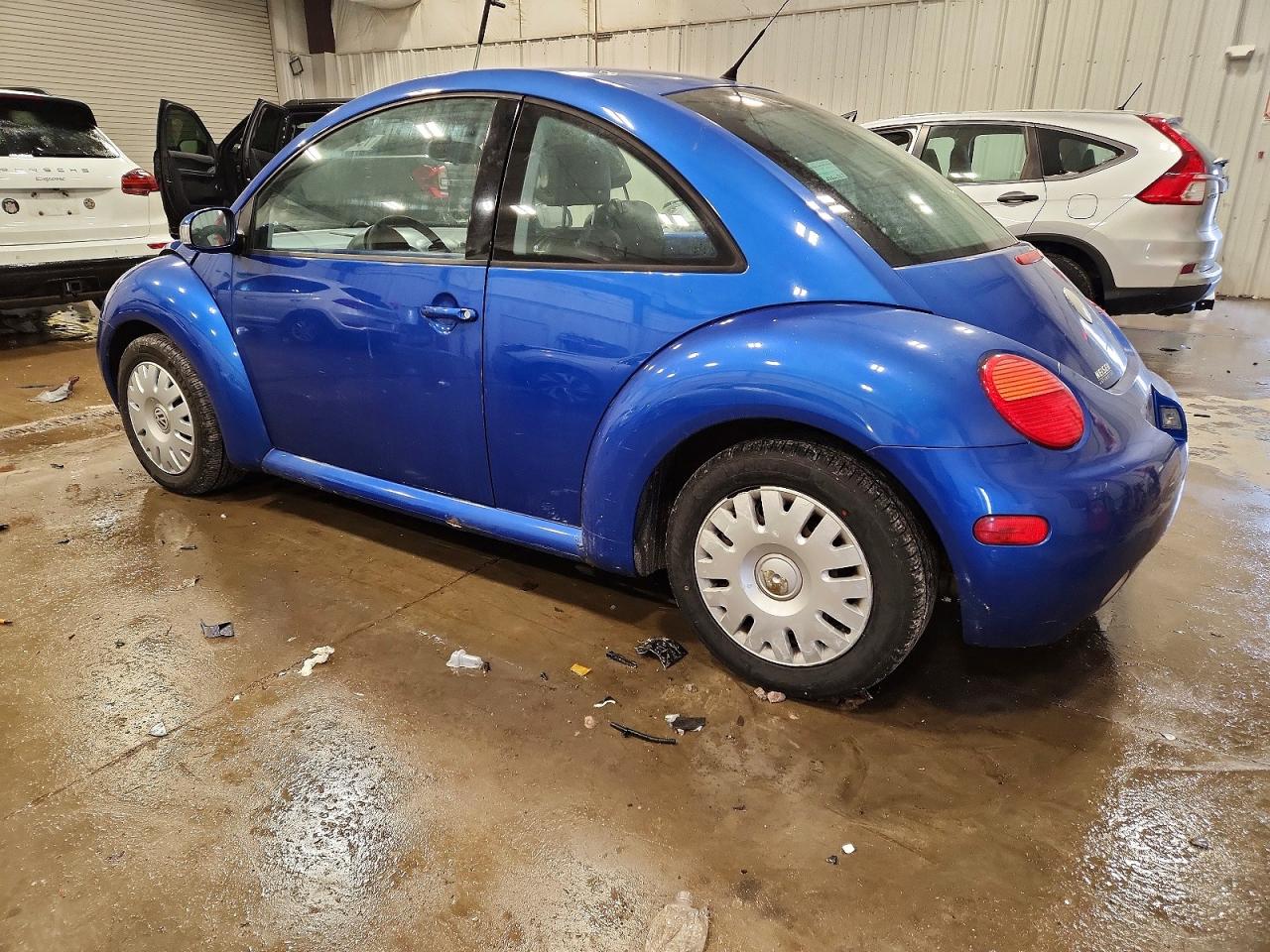 2004 Volkswagen New Beetle Gl Blue vin: 3VWBK21C04M402138