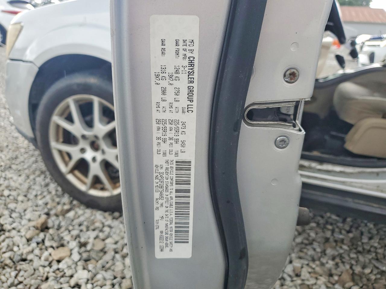 2011 Dodge Journey Crew Серебряный vin: 3D4PG3FG9BT540052