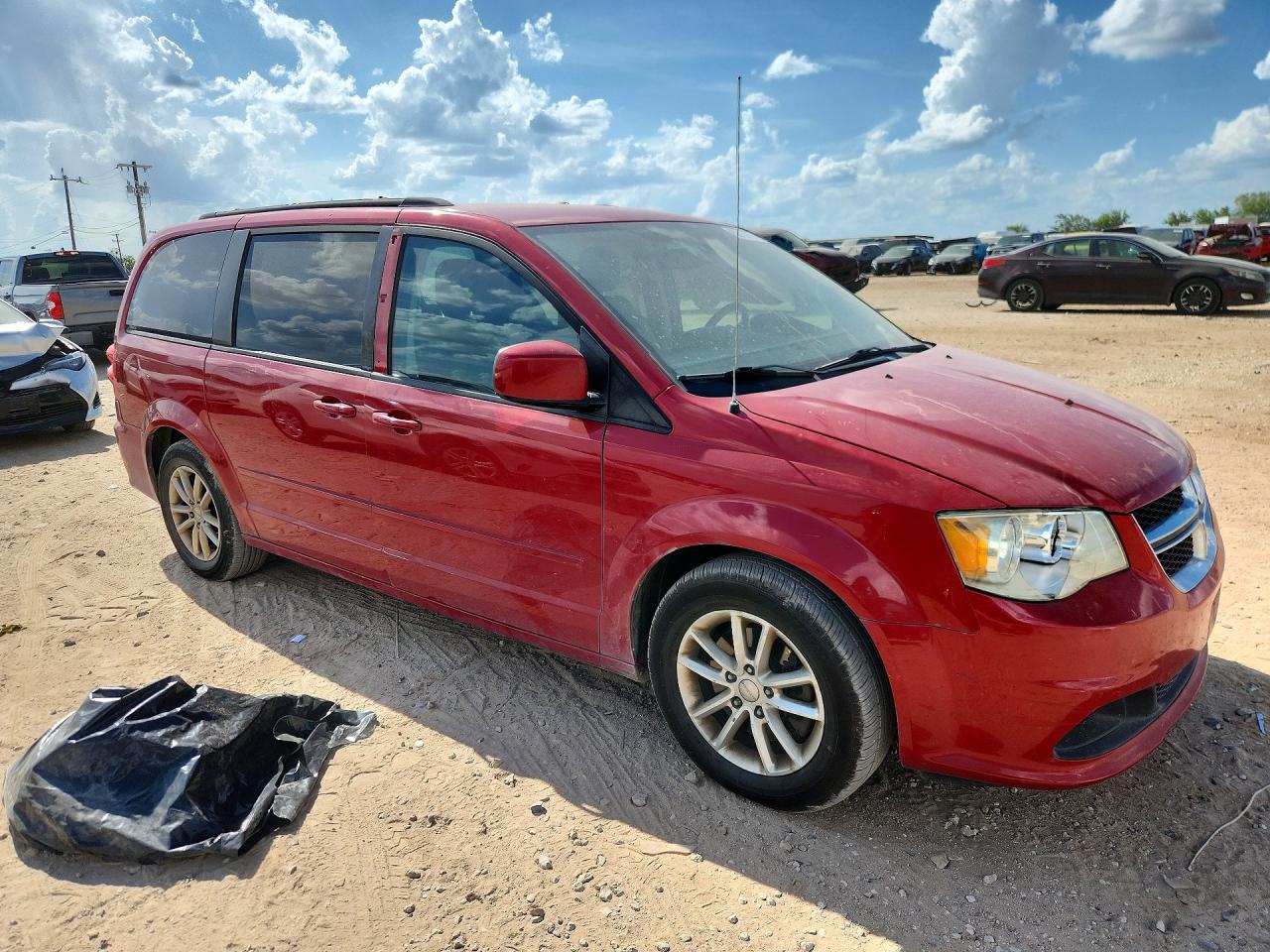 2014 Dodge Grand Caravan Sxt Red vin: 2C4RDGCG2ER250818