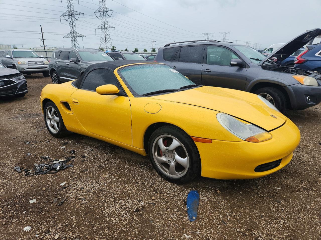 2000 Porsche Boxster Yellow vin: WP0CA2981YS620502