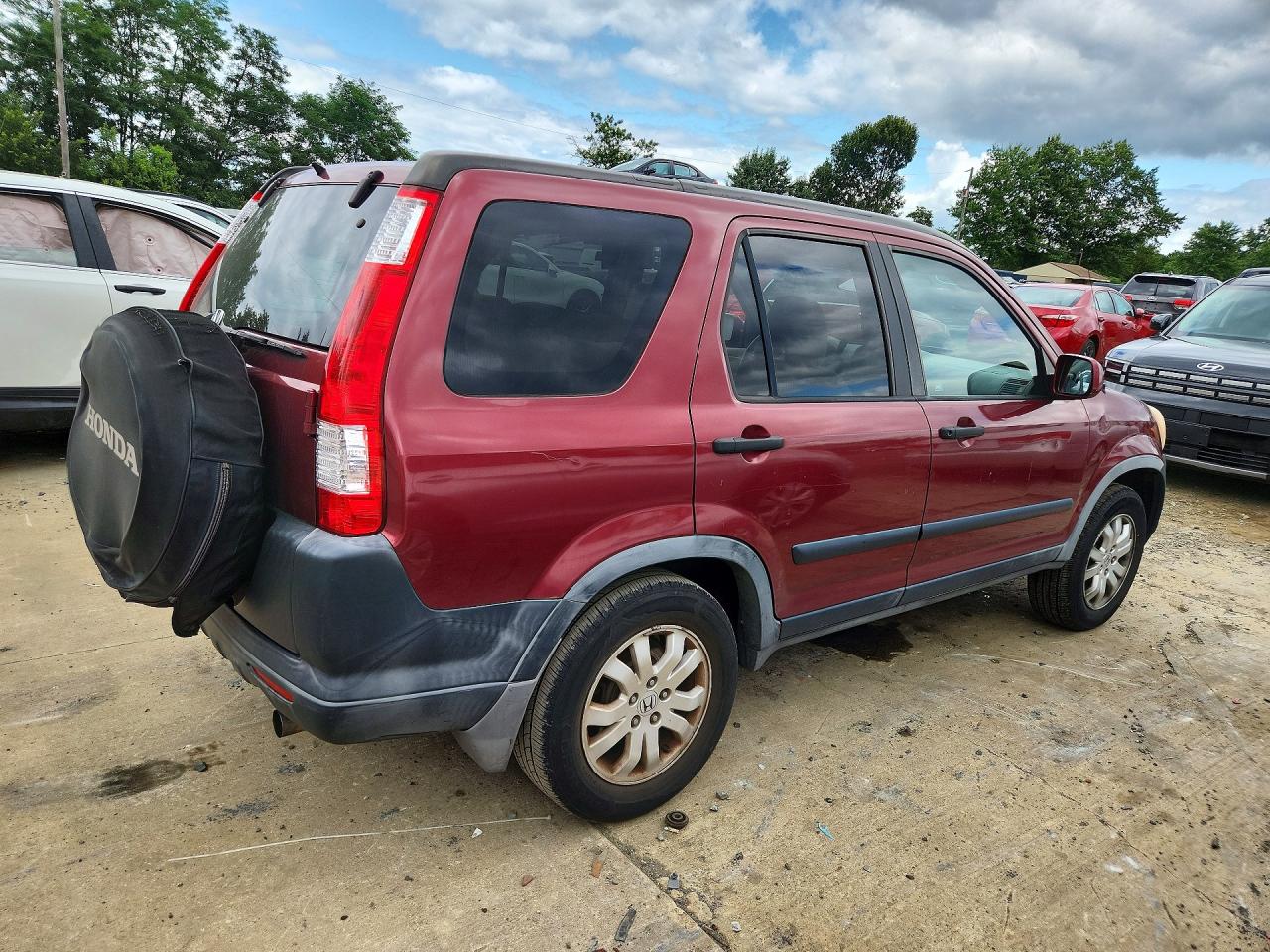 2006 Honda Cr-v Ex Burgundy vin: JHLRD78846C024455