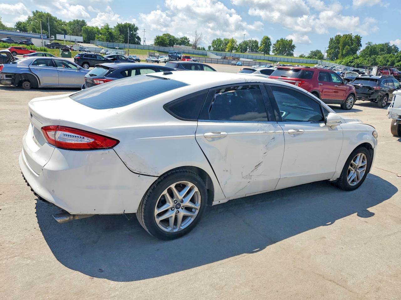 2013 Ford Fusion Se White vin: 3FA6P0HR7DR317052