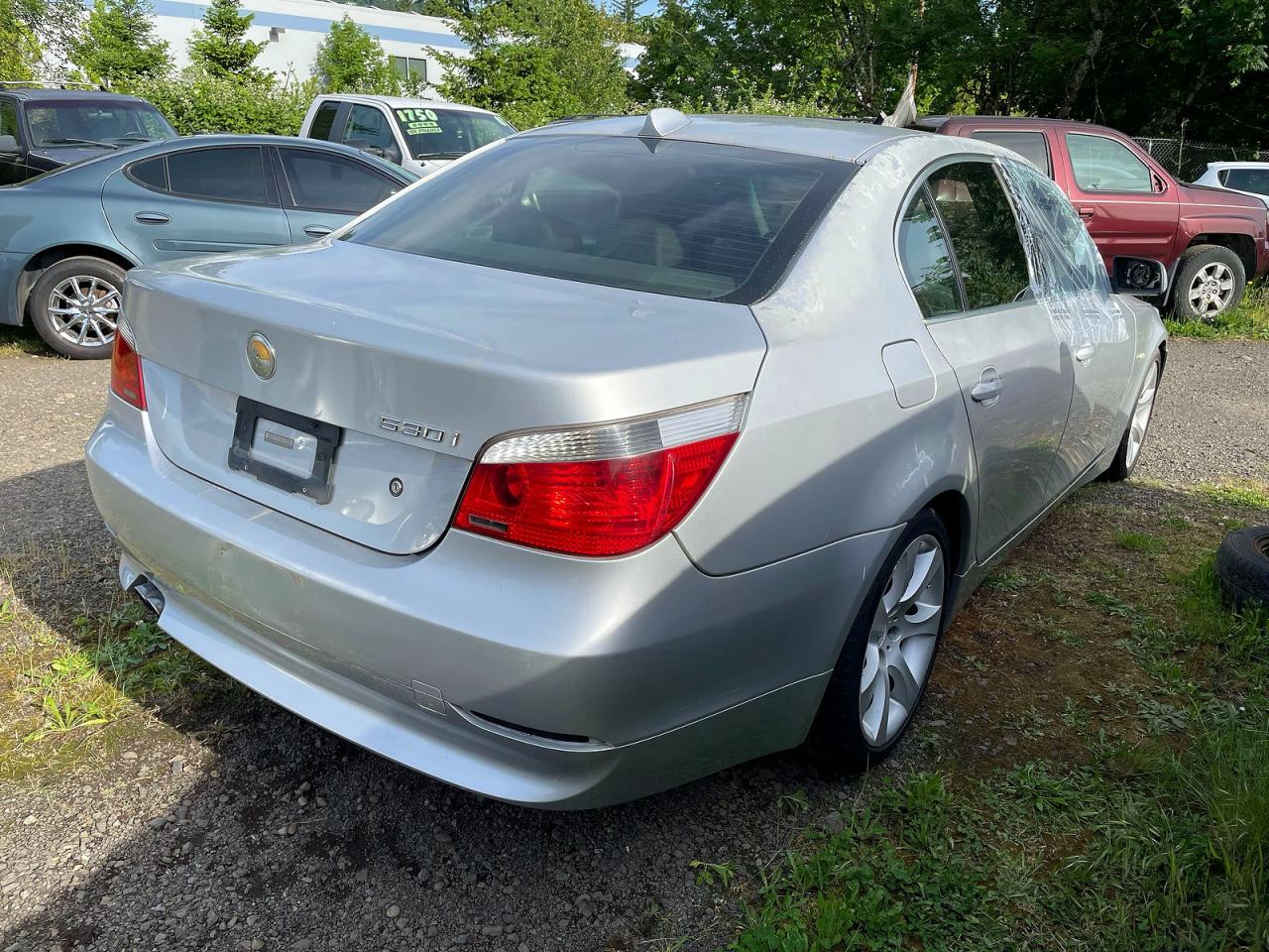 2006 Bmw 530 I Silver vin: WBANE73536CM34294