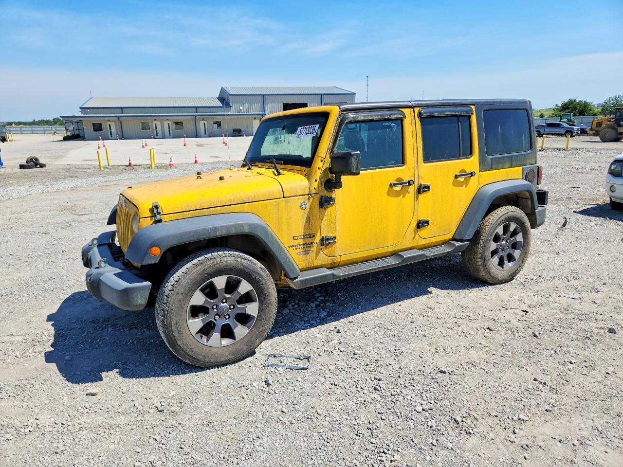 2015 Jeep Wrangler Unlimited Sport Yellow vin: 1C4BJWDGXFL679329