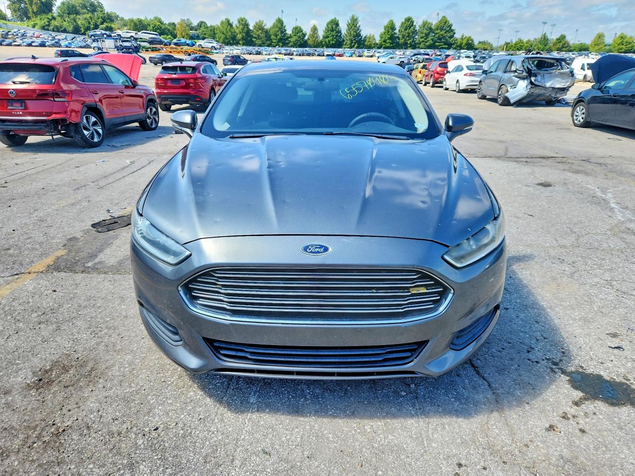 2014 Ford Fusion Se Gray vin: 1FA6P0H79E5388627