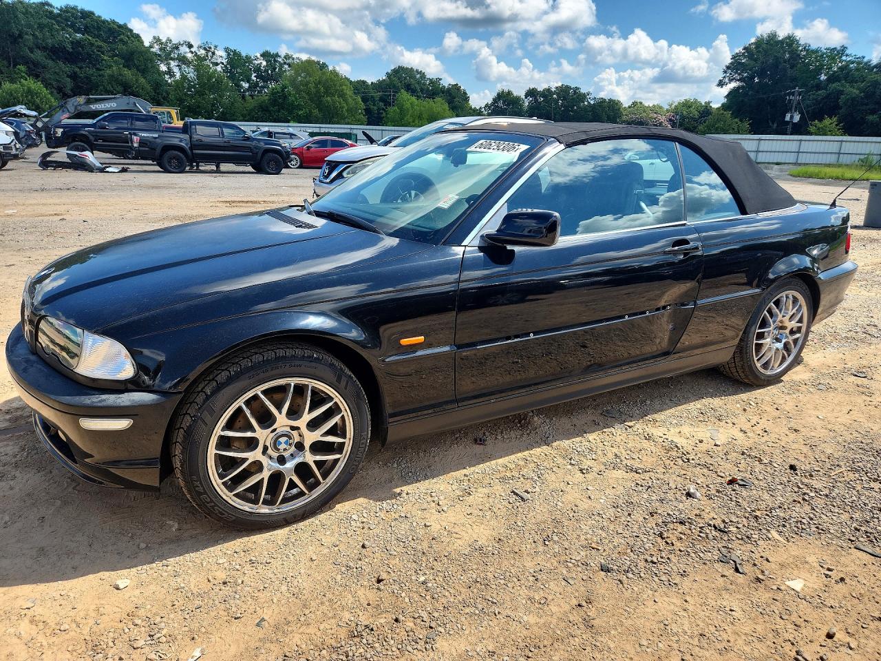 2002 Bmw 325 Ci Black vin: WBABS33432PG86466