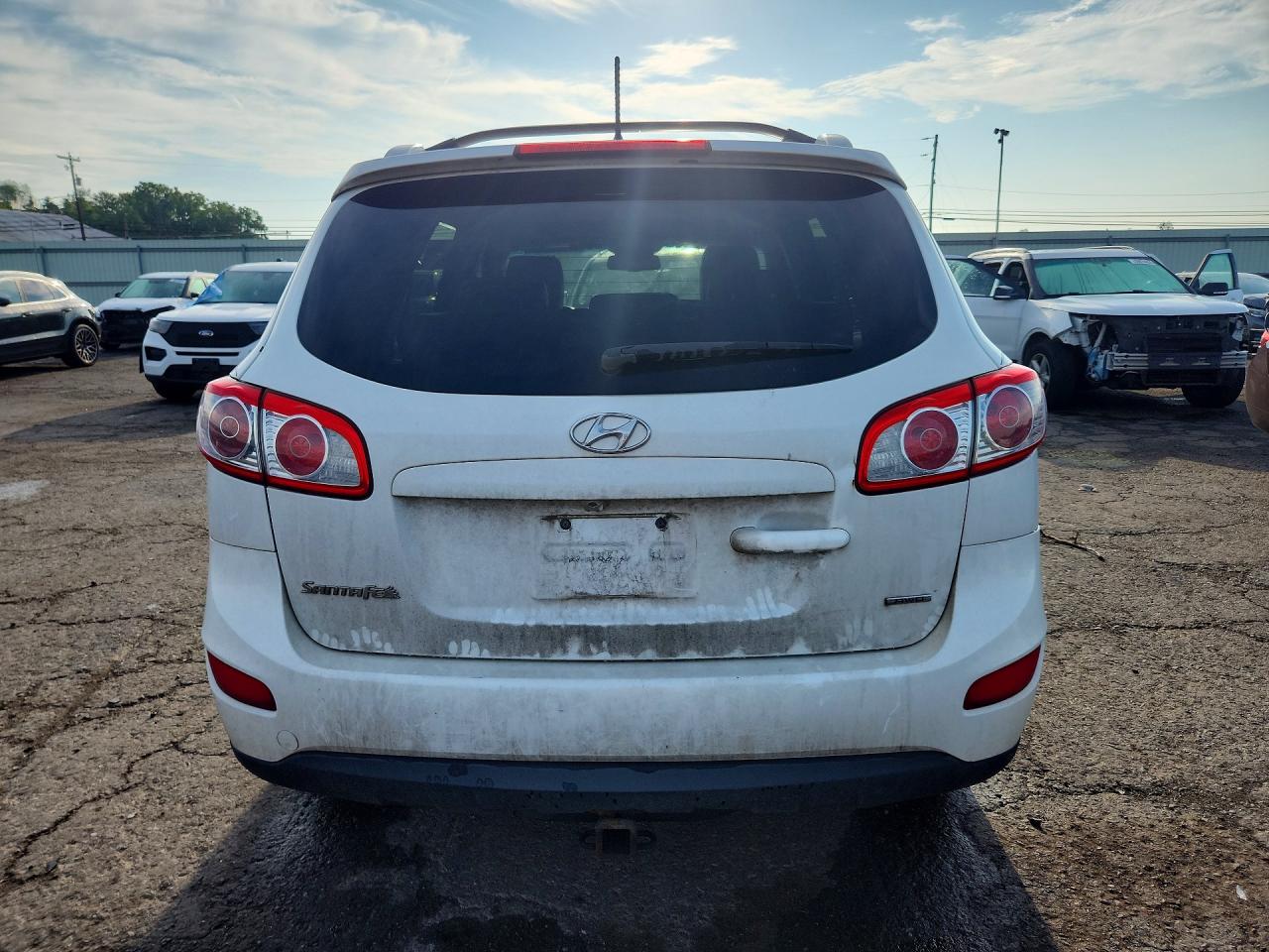 2012 Hyundai Santa Fe Se White vin: 5XYZHDAG5CG135976