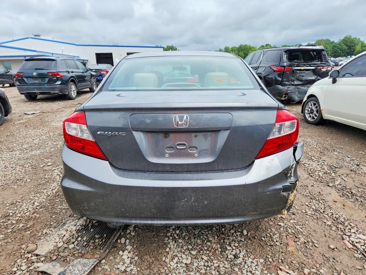 2012 Honda Civic Lx Gray vin: 2HGFB2F58CH333017